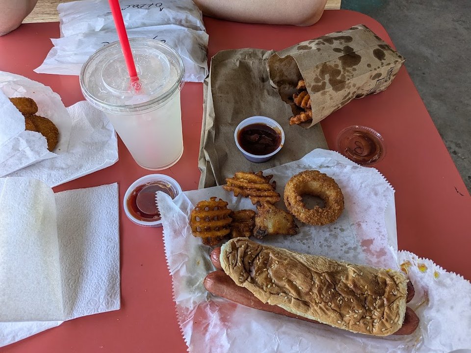 Printed menu showing quick bites and desserts.